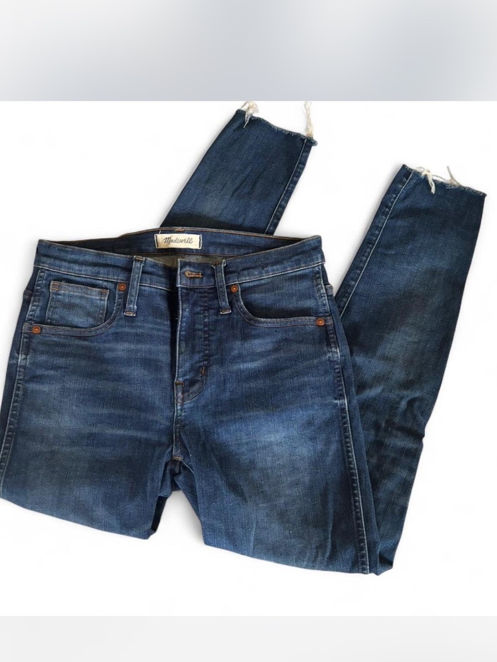 Madewell Dark Blue High-Rise Skinny Jeans